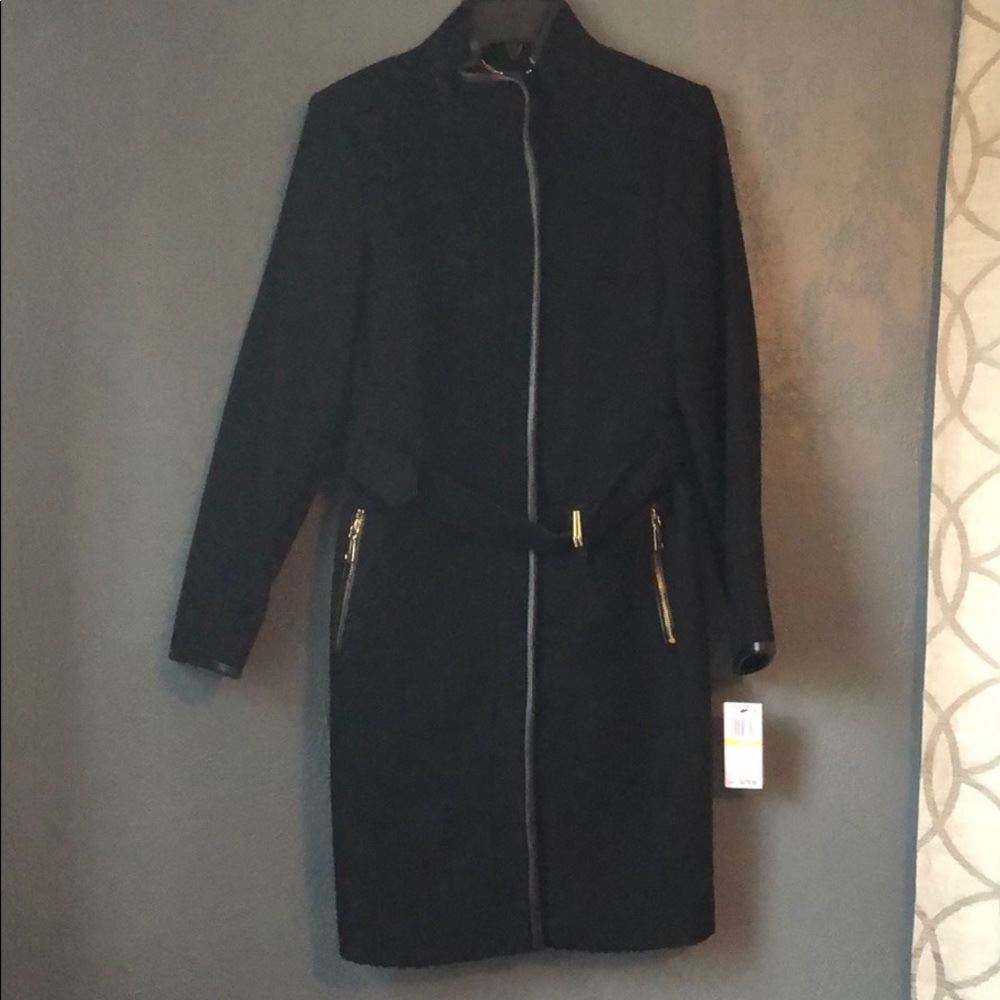 VINCE CAMUTO Black Twill Coat - Brand New!!